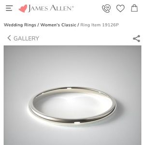 Platinum 2.0mm traditional slight curved ring